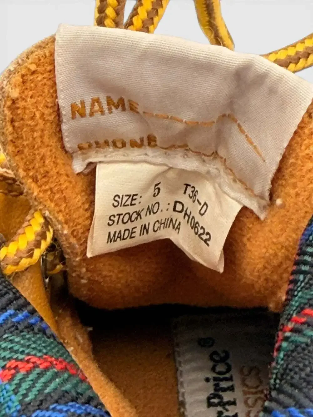 Fisher-Price Classics Tan Suede Toddler Boots Size 5 Plaid Ankle Cuff
